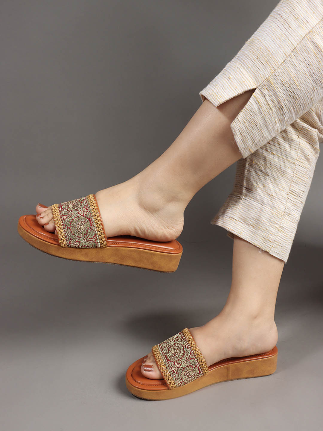 Anouk Embellished Wedge Sandals