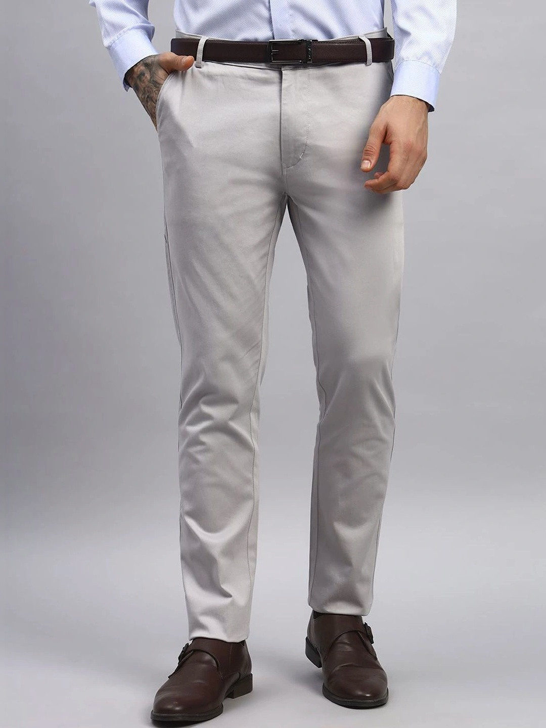 PANTOM Men Classic Slim Fit Trousers