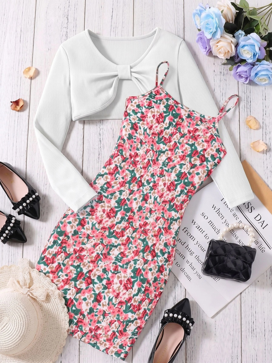 VOGAAN JUNIOR Floral Print Bodycon Dress