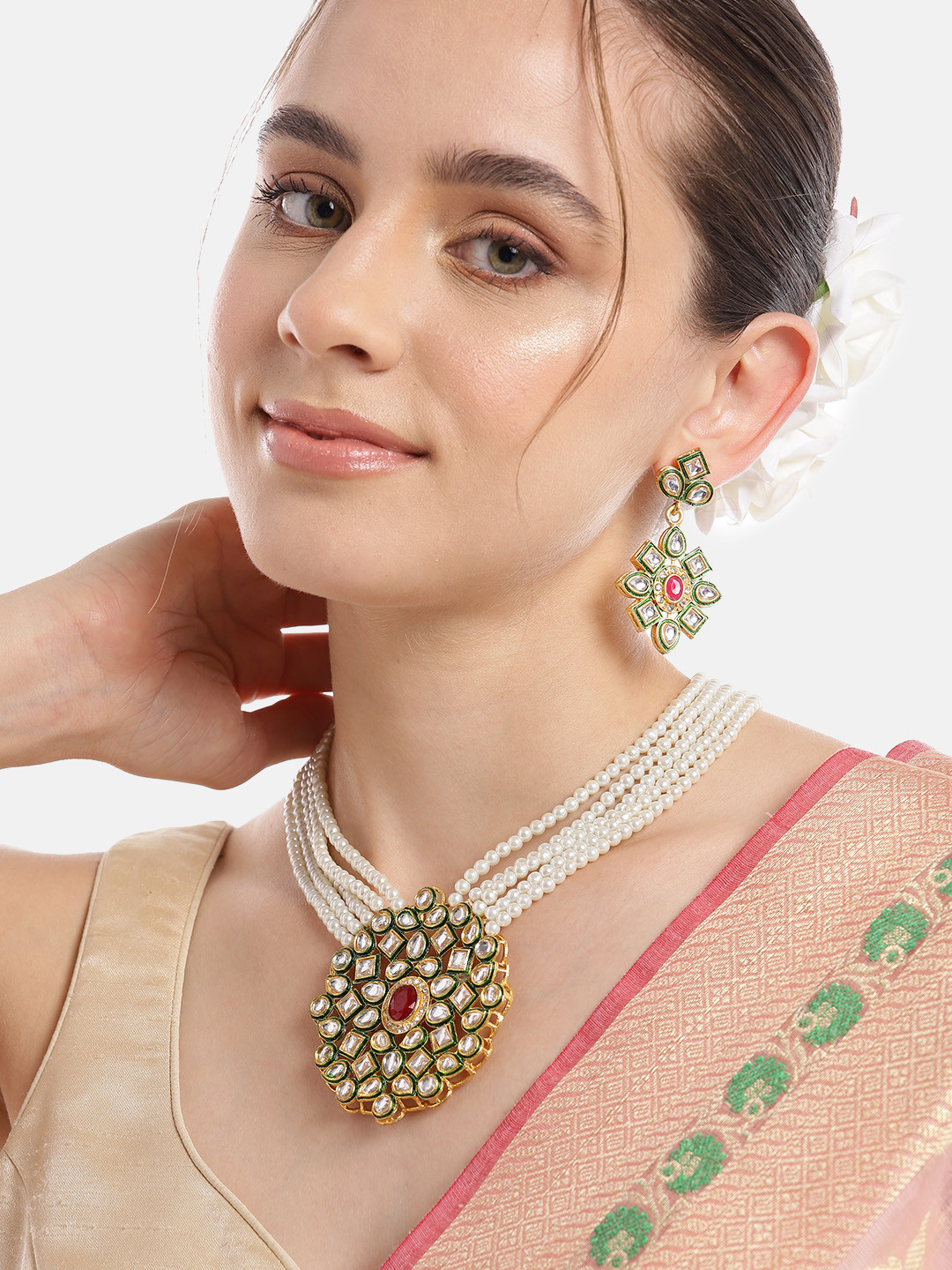 Anouk Gold-Plated Kundan Jewellery Set