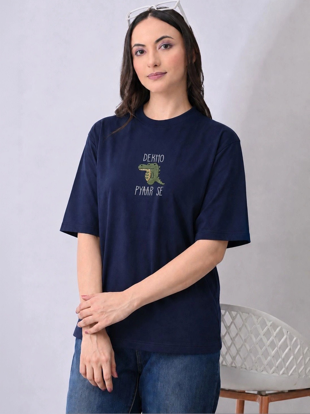 BEVOLKEN Women Typography Printed T-shirt