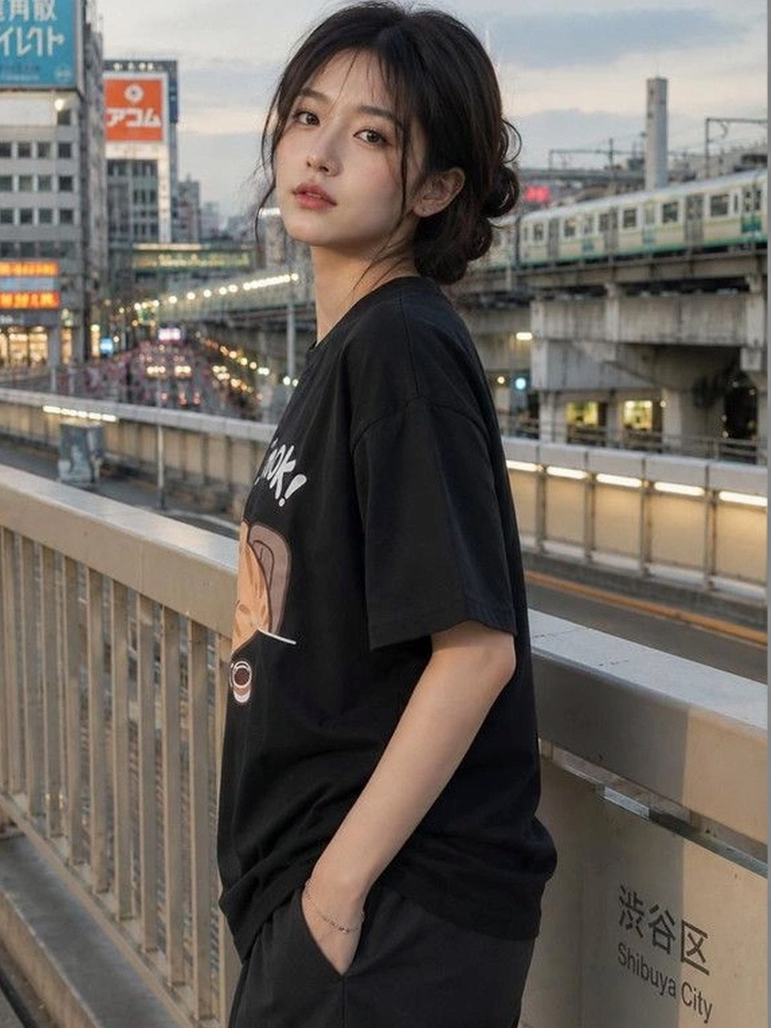 9TUNKI Women Printed T-shirt