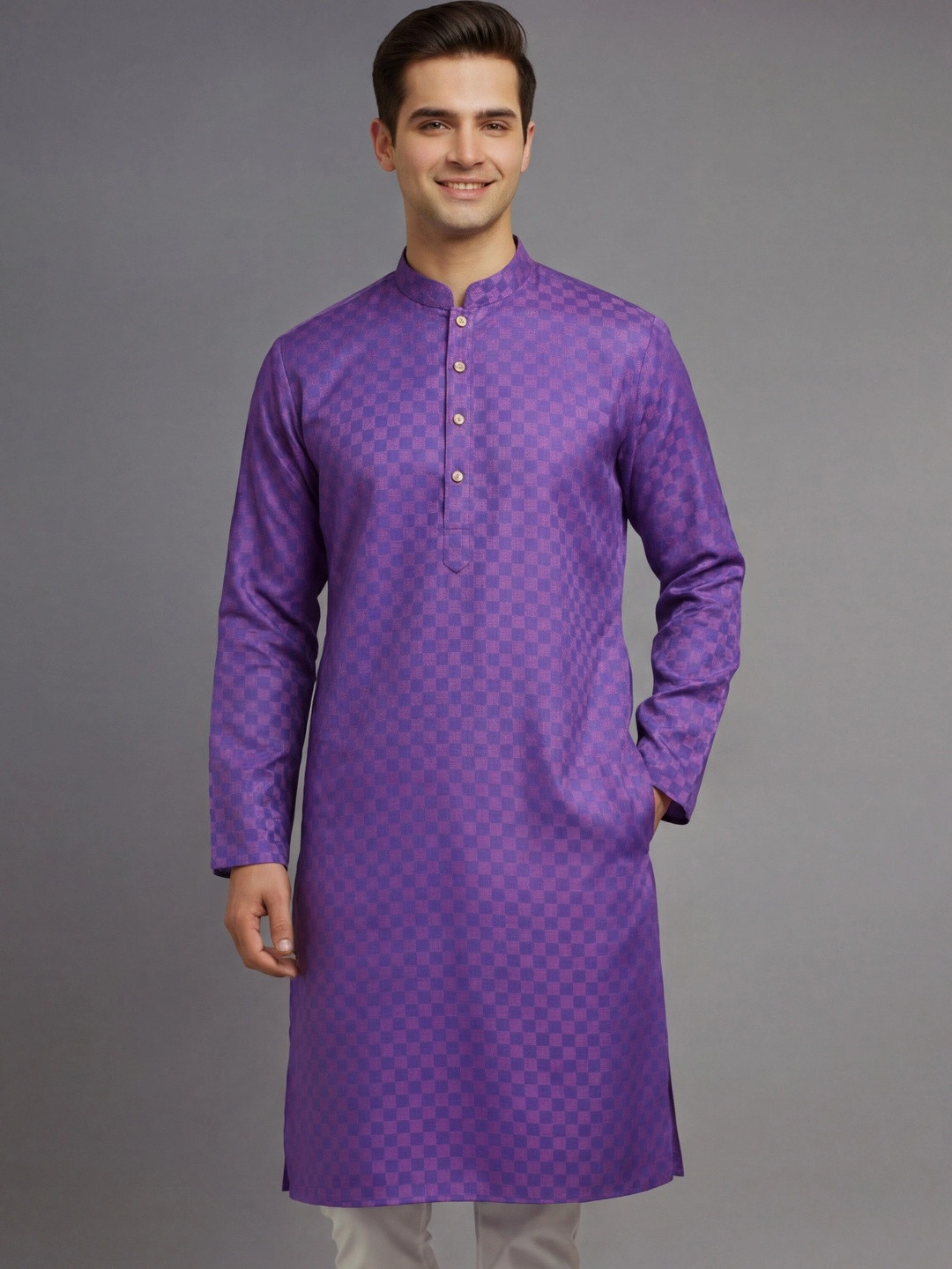 Tibra Collection Men Jacquard Kurta