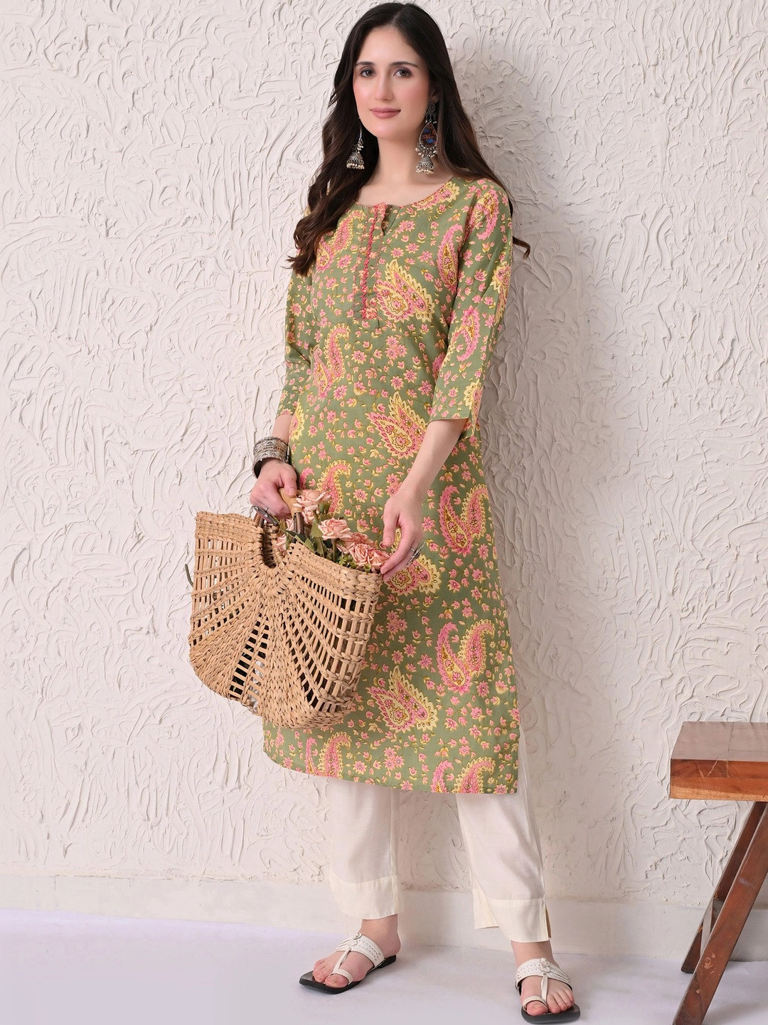 MoMaa Women Ethnic Motifs Printed Indie Prints Kurta