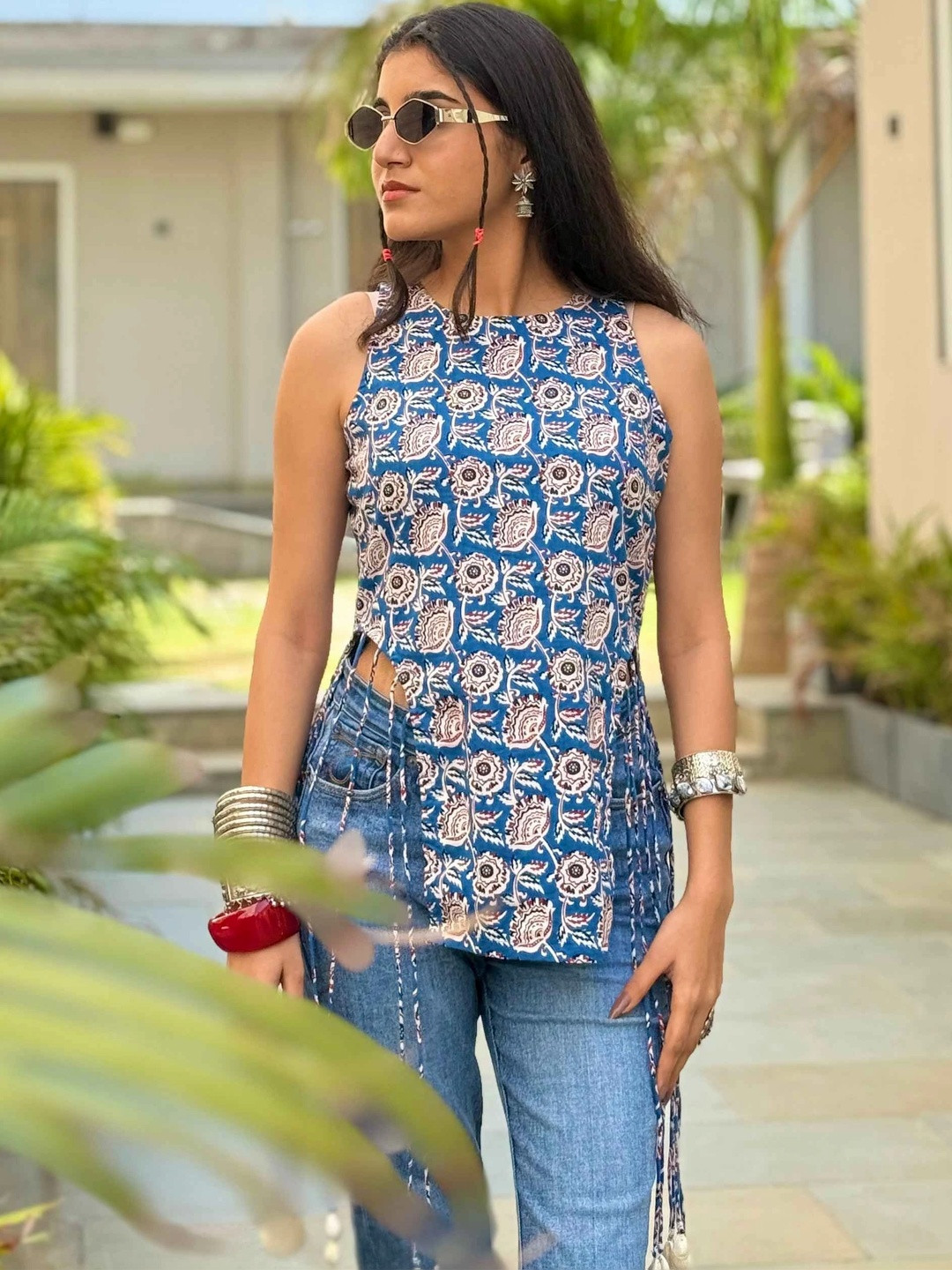 Rashijangidofficial Floral Printed Pure Cotton Kurti