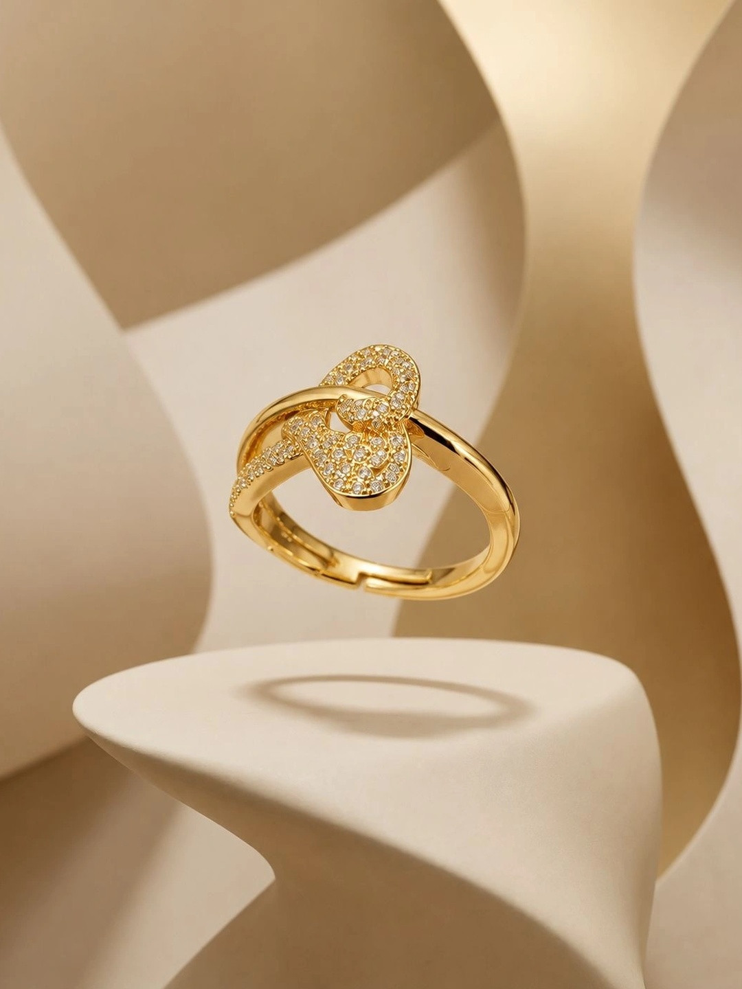 Zeraki Jewels Women Rose Gold-Plated Finger Ring