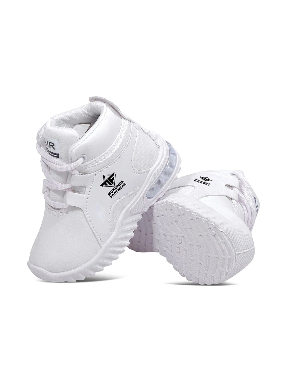 MUKUNDU Unisex Kids PU High-Top Sneakers