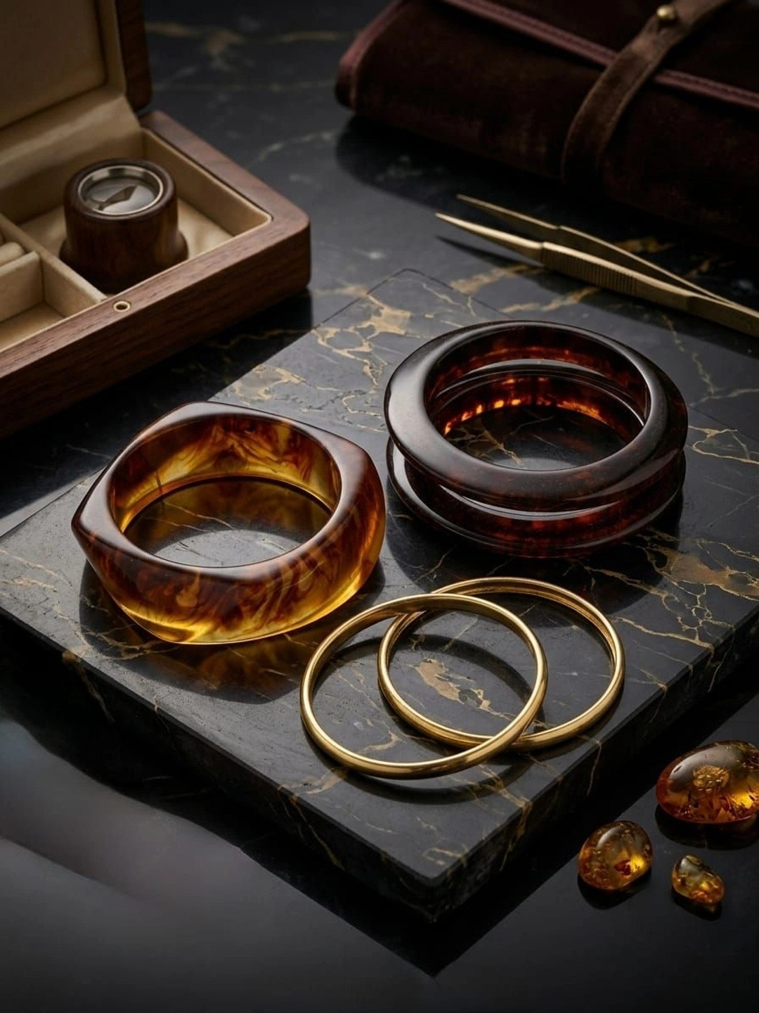 SZN Set of 5 Pearls Bangles