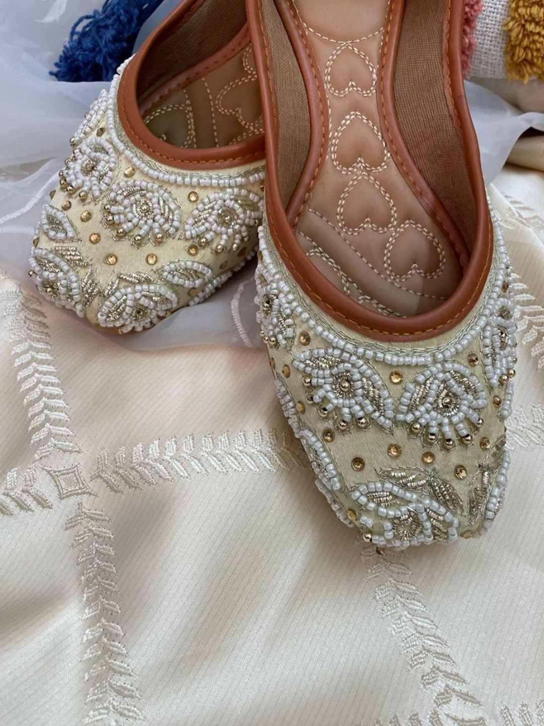 Anouk Women Embellished Ethnic Mojaris Flats