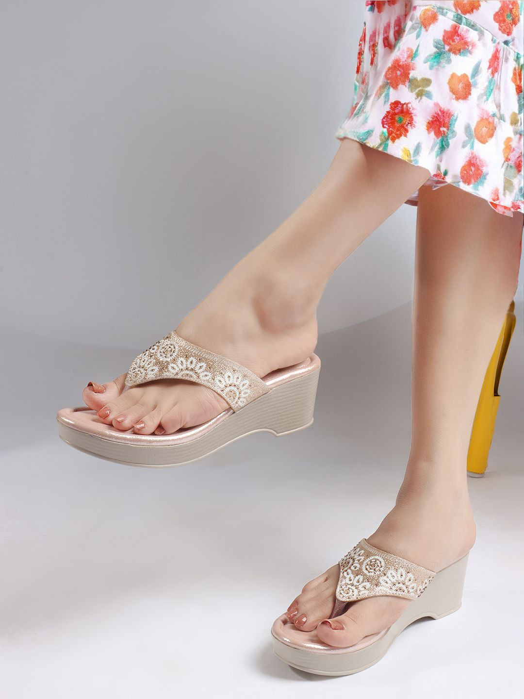Anouk Printed Wedge Sandals