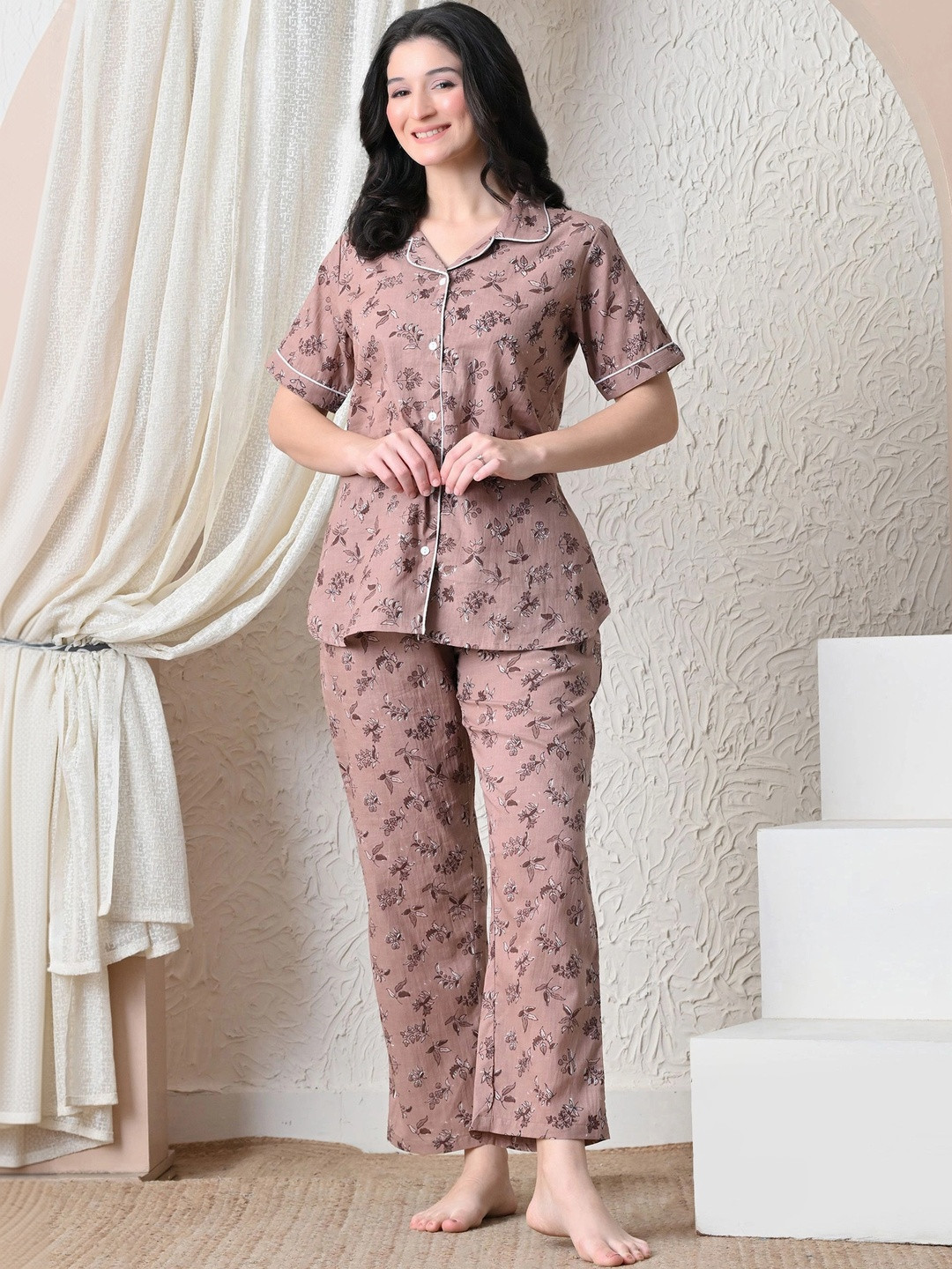 Krati Creations Women Printed Night suit