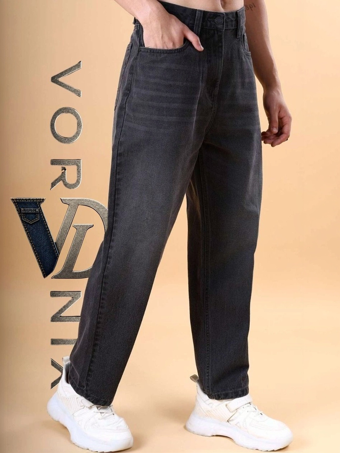 VORNIX DENIM Men Relaxed Fit Mid-Rise Stretchable Jeans