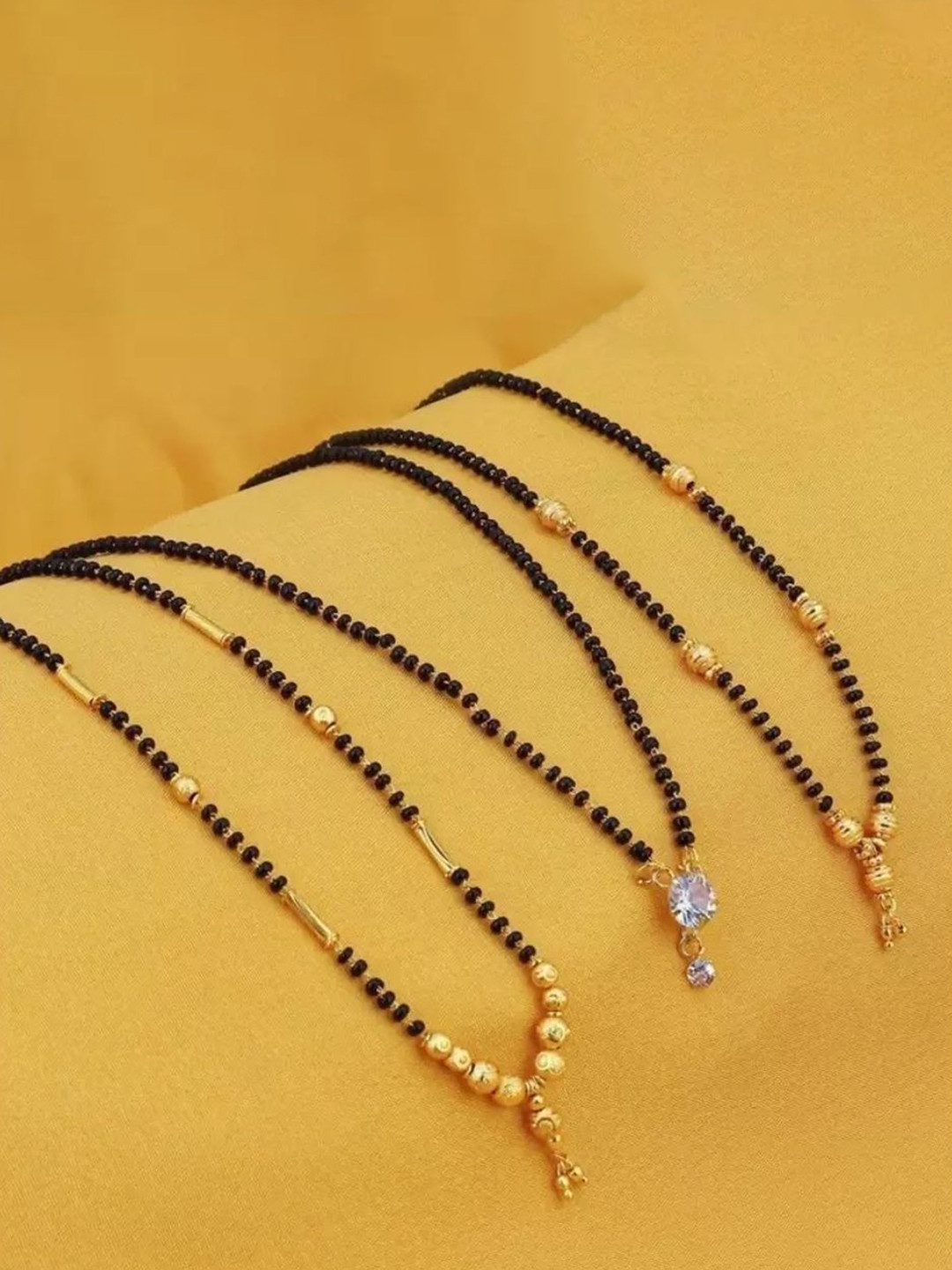 Anouk Gold-Plated Artificial Stones and Beads Mangalsutra