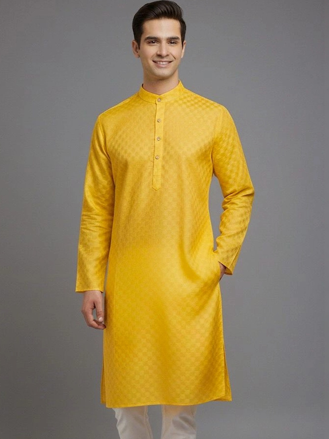 Tibra Collection Men Jacquard Kurta