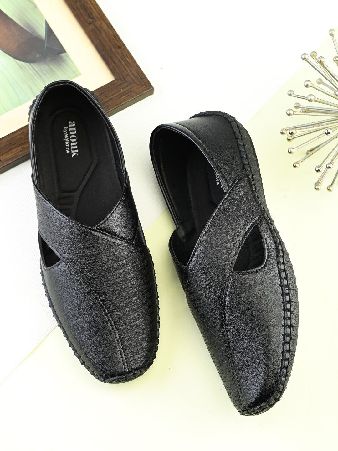Anouk Men Slip-On Square Toe PU Mojaris