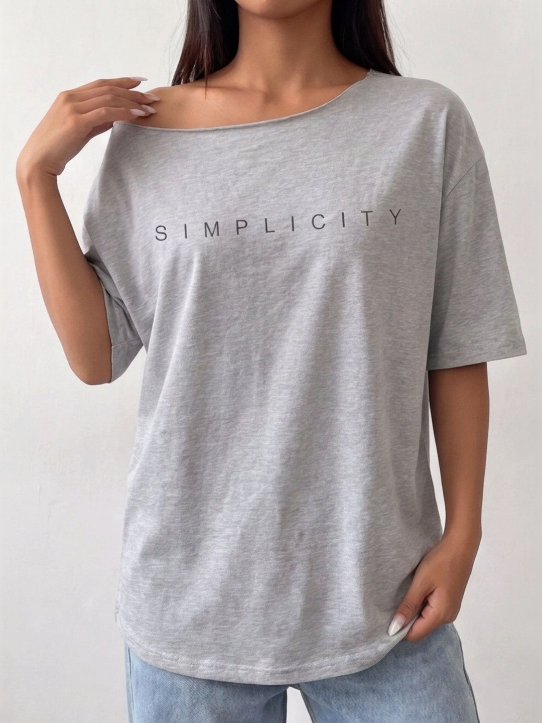 Calm Down Women Typography Printed T-shirt