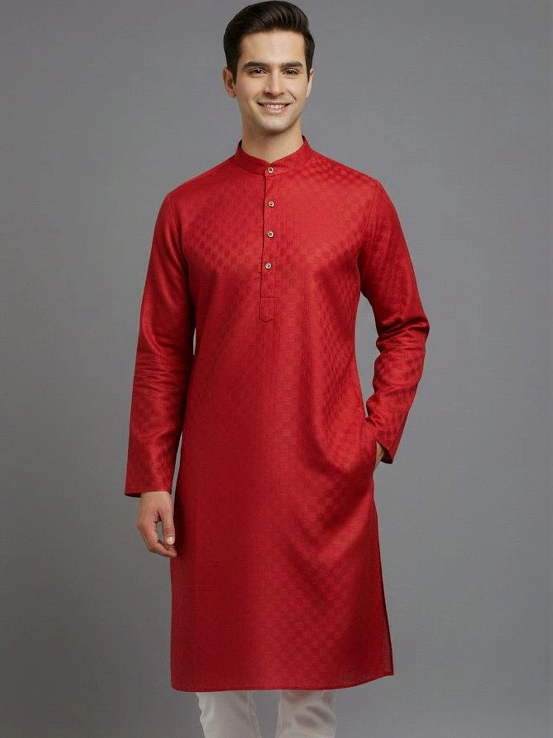 Tibra Collection Men Jacquard Kurta