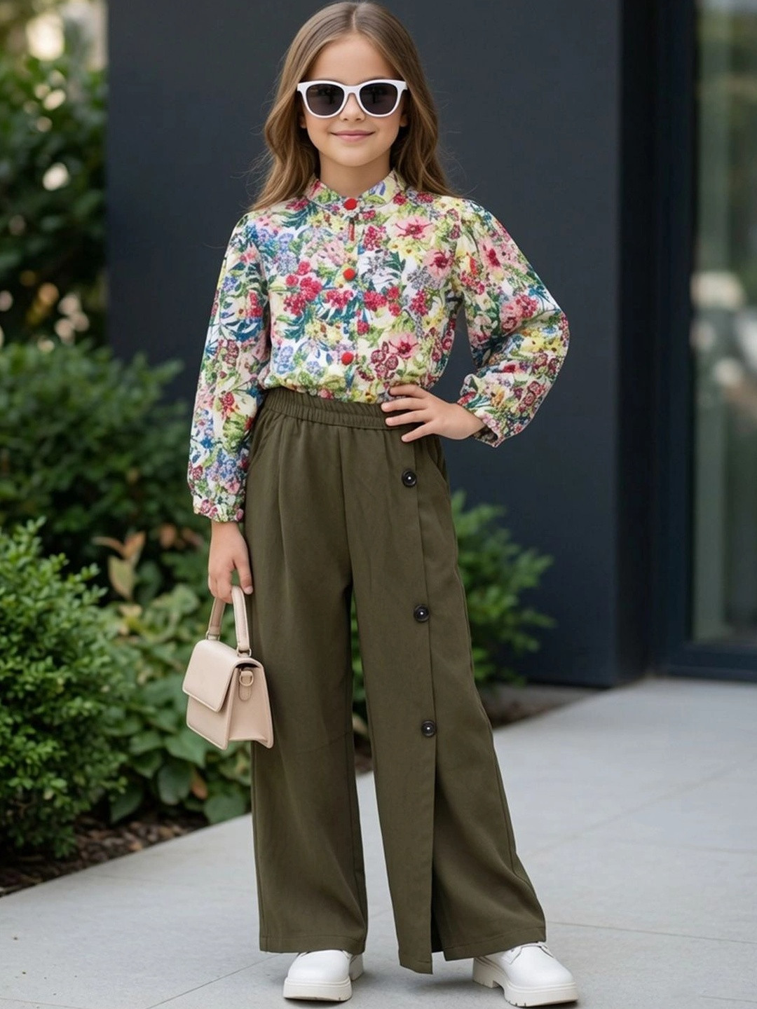 Cutiekins Girls Printed Shirt with Palazzos