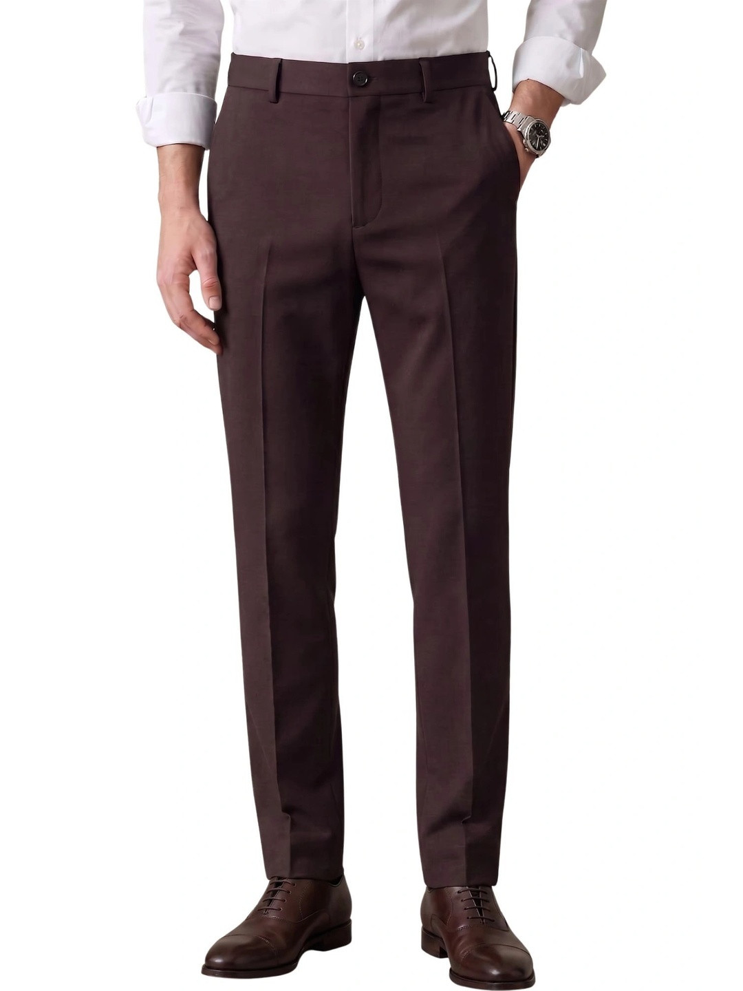 Kites Club Men Slim Fit Lint Free Trousers
