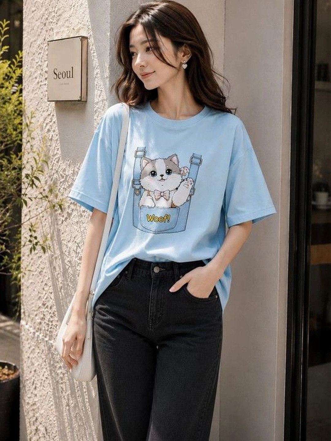 9TUNKI Women Printed T-shirt
