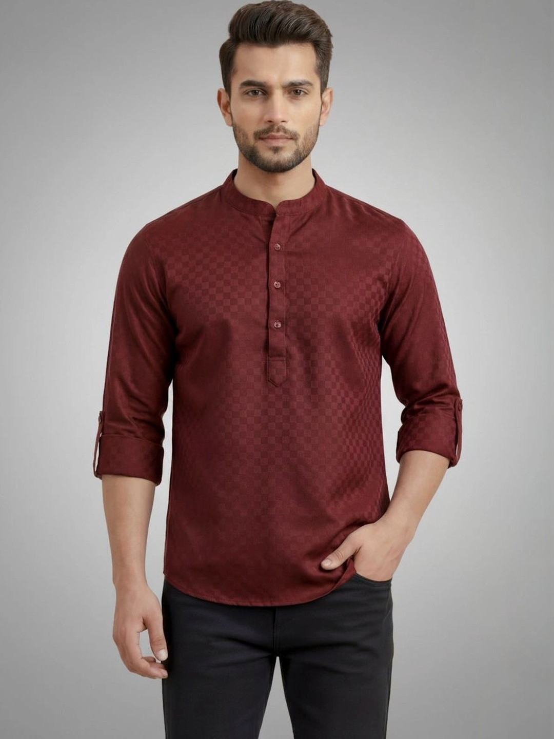 Tibra Collection Men Jacquard Kurta