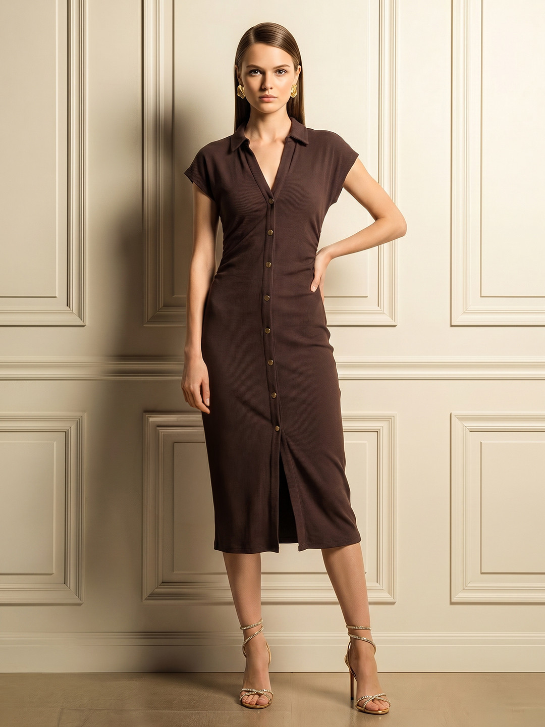 Chemistry Ruched Bodycon Dress