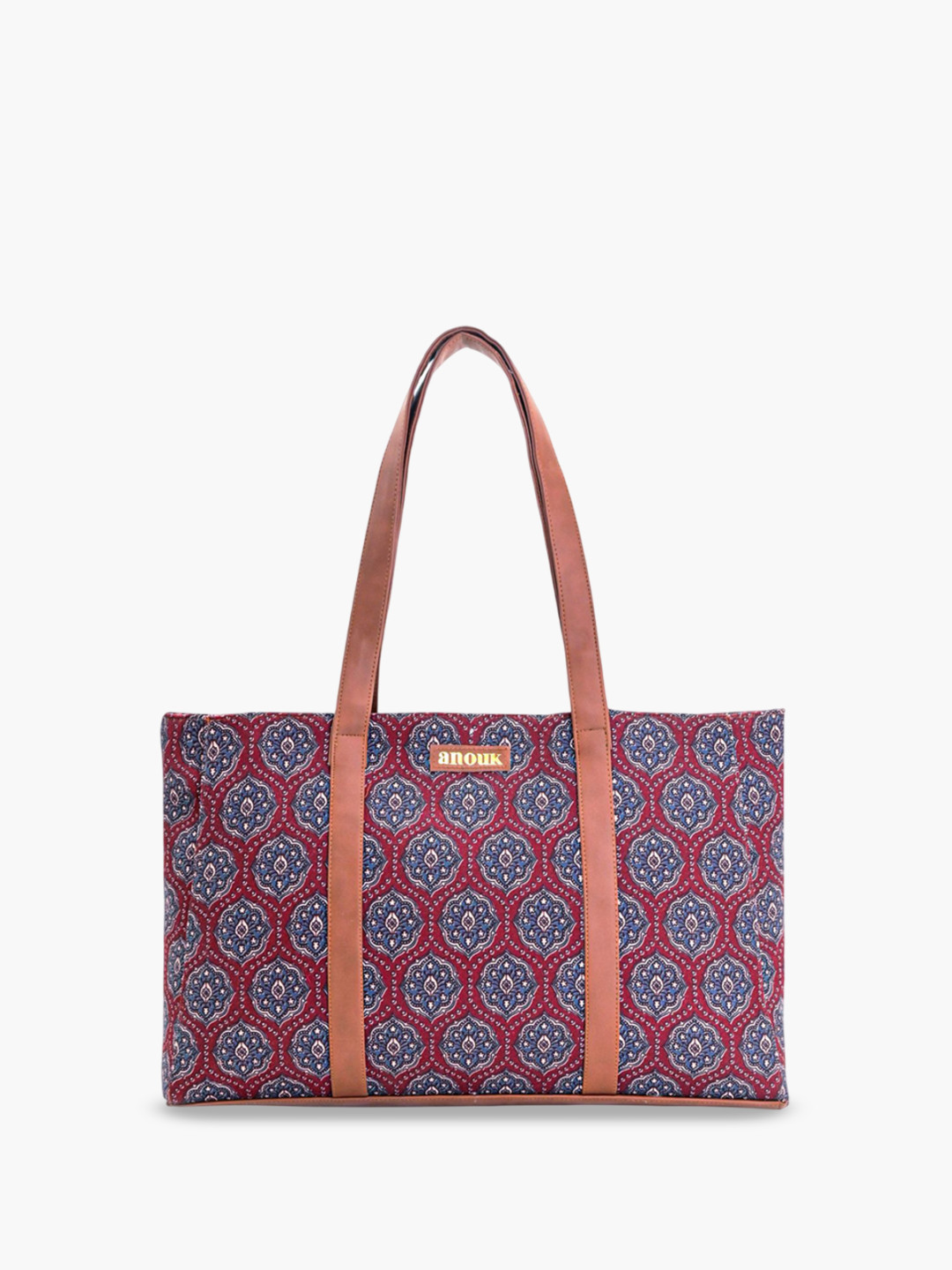 Anouk Ethnic Motifs Printed Structured Tote Bag
