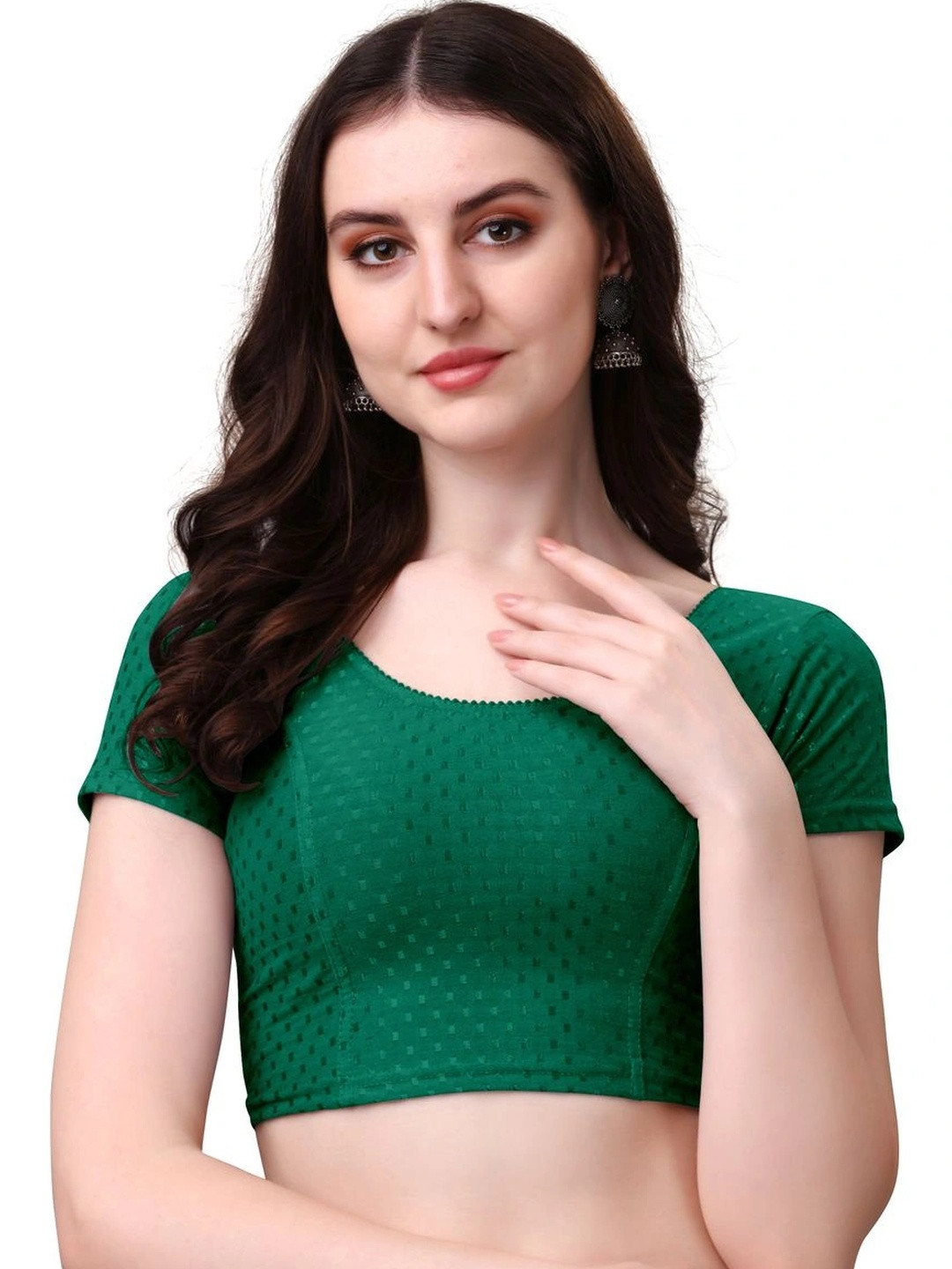 KIPZY Cotton Woven Design Saree Blouse