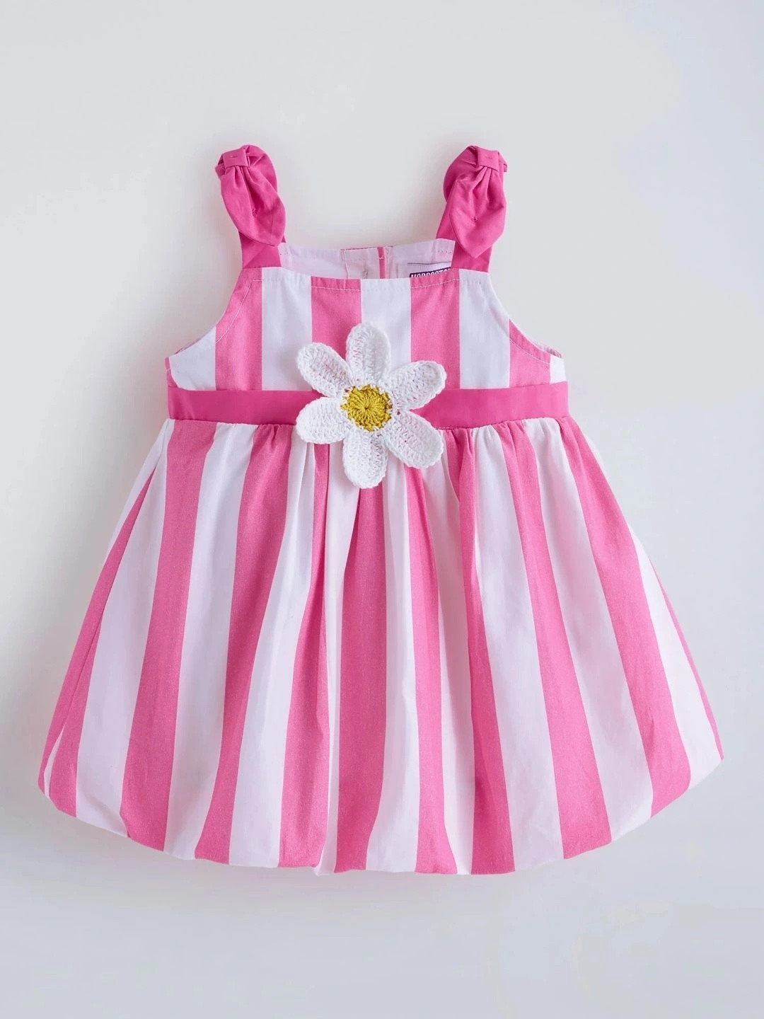 Hopscotch Striped Ruffled A-Line Dress