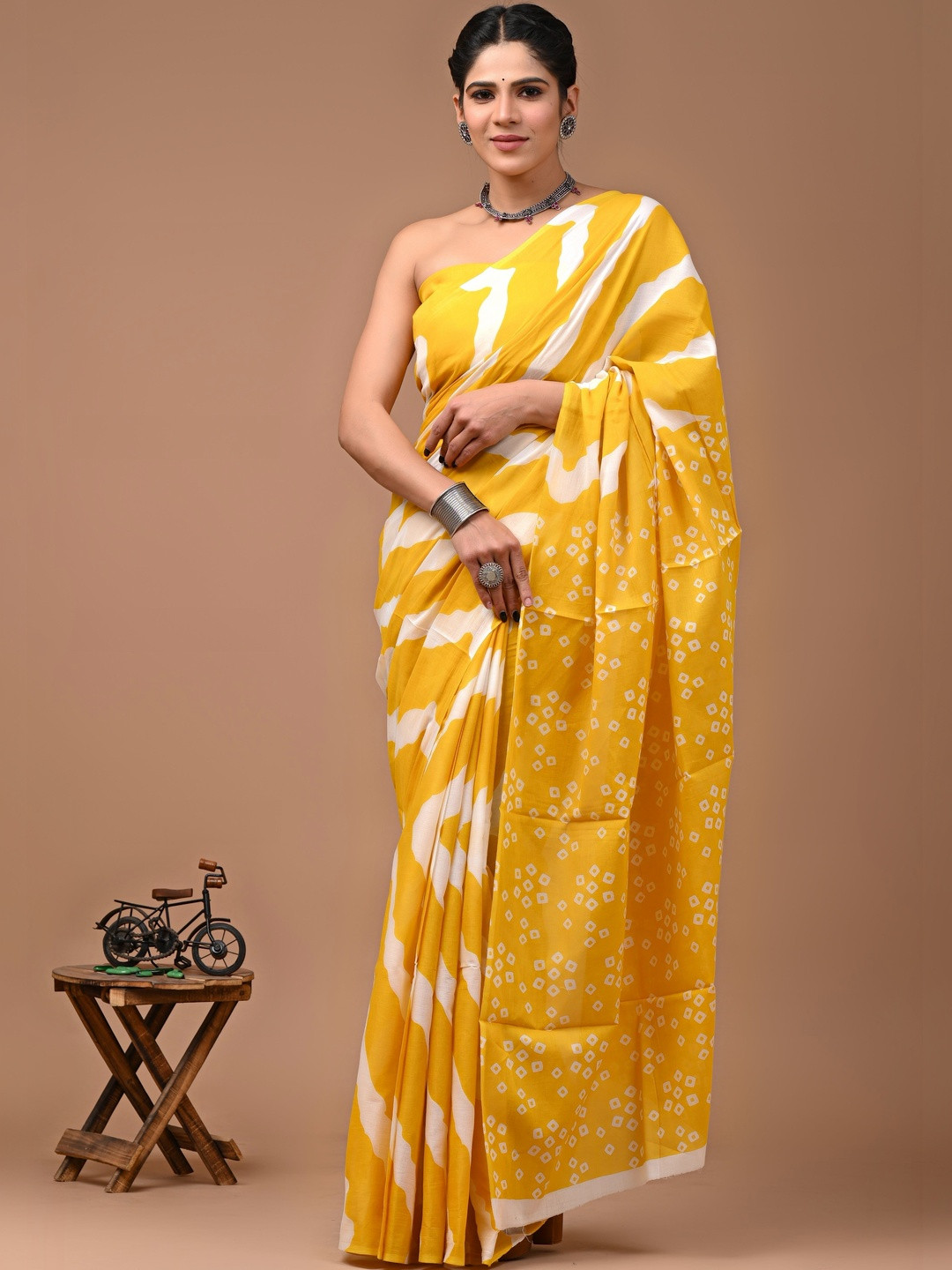 Anouk Mirage Bandhani Pure Cotton Saree