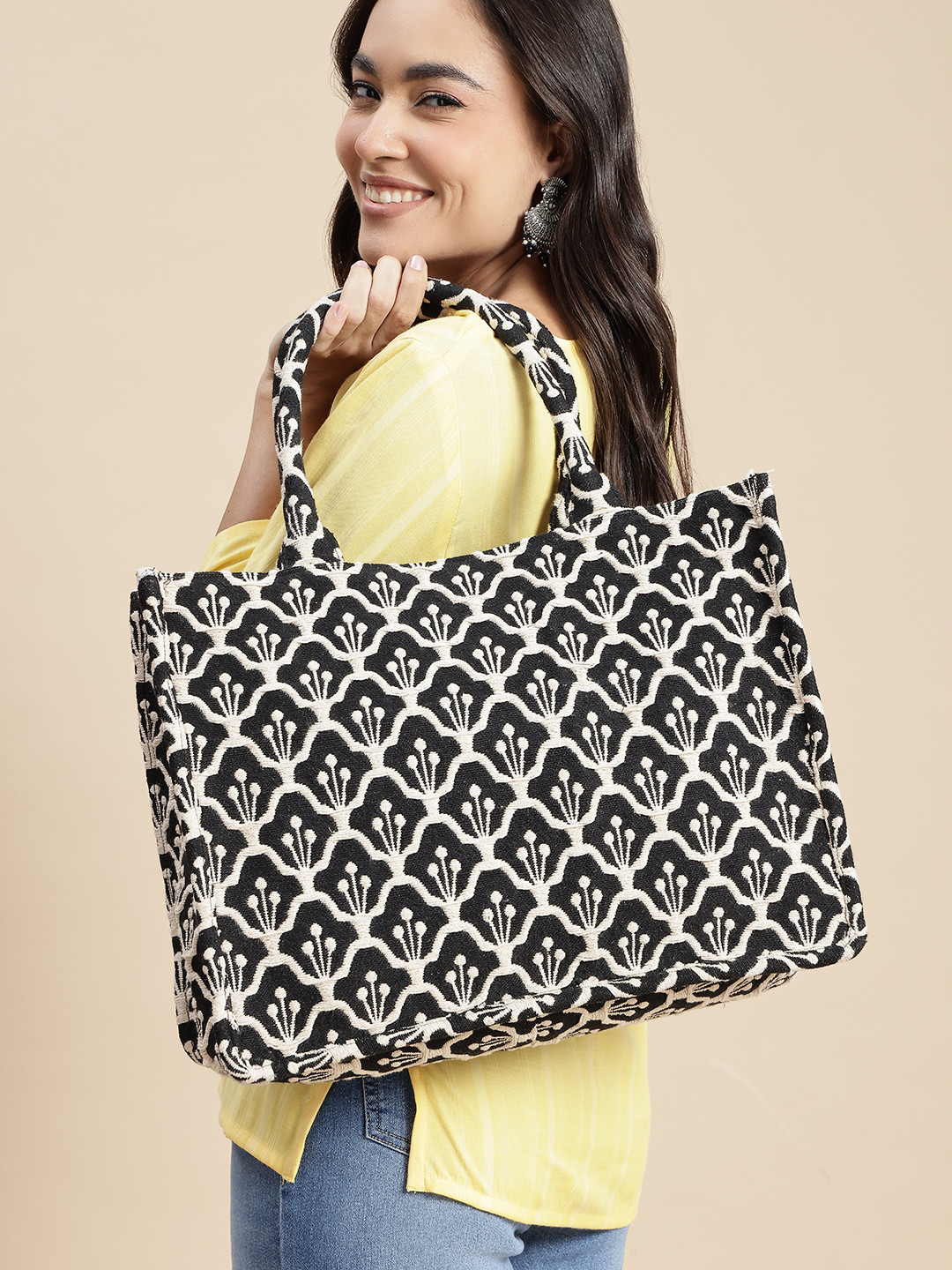 Anouk Textured Shopper Tote Bag
