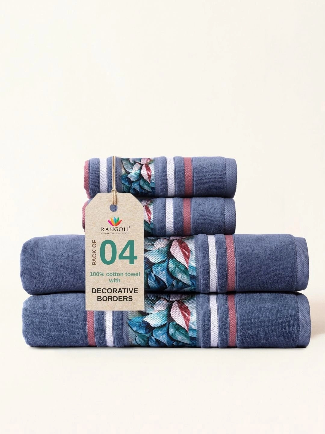 RANGOLI Oriental 3 Pieces Bath and Hand Towel Set