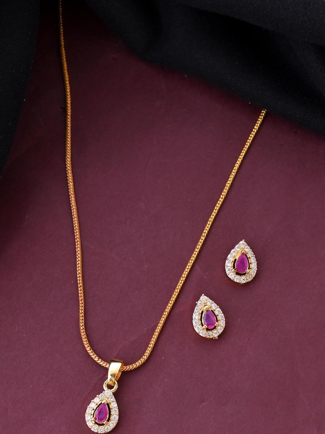 Anouk Gold-Plated Brass Artificial Beads Necklace & Earrings