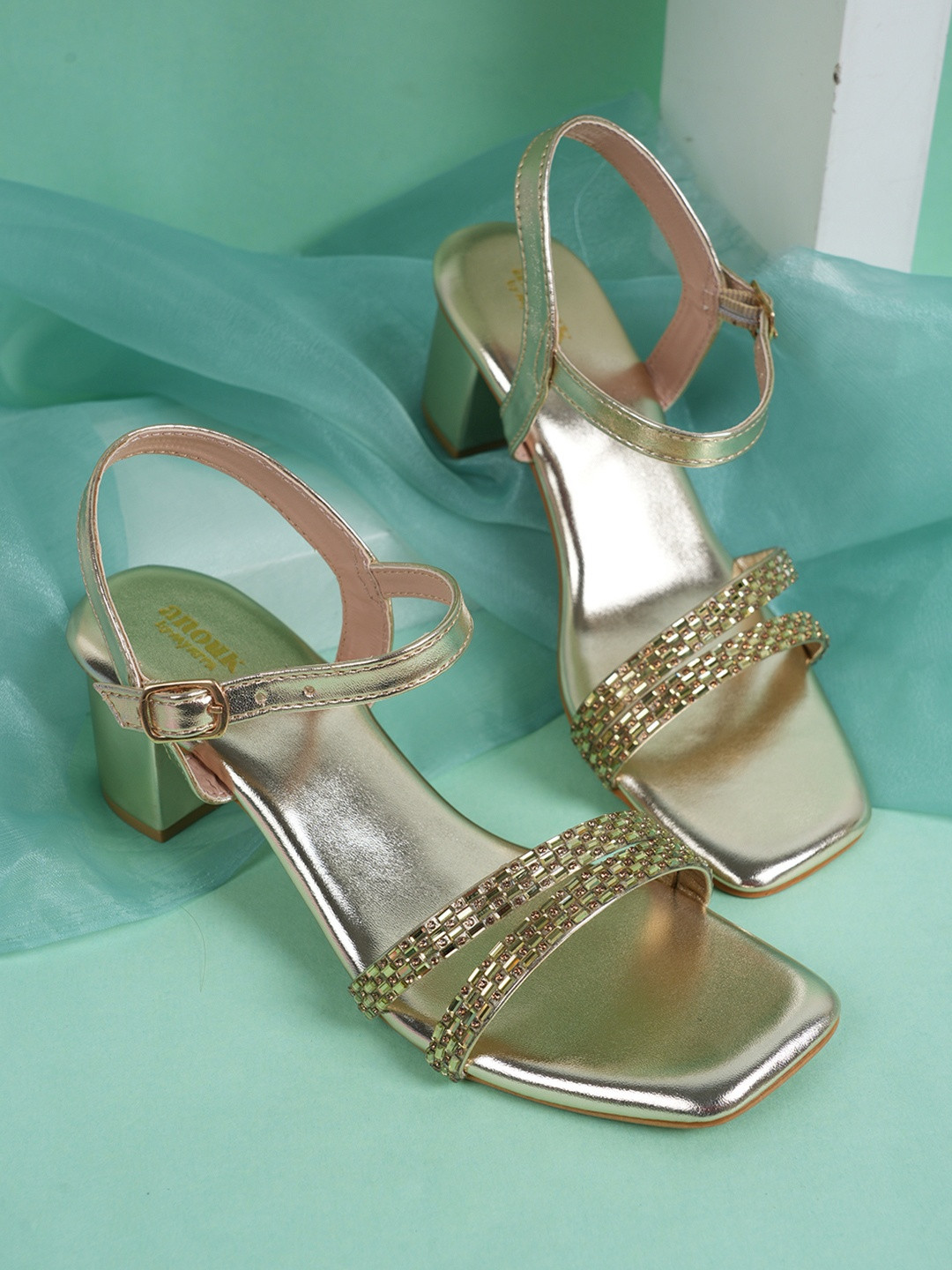 Anouk PU Party Block Sandals