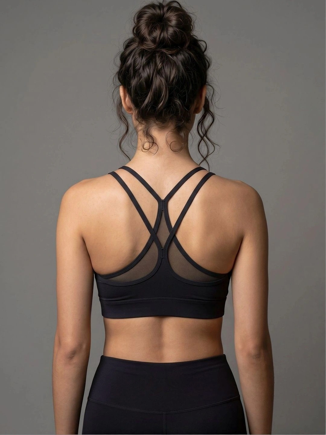Luella Seamless Soft Padded Mesh Racerback High Impact Sports Bra