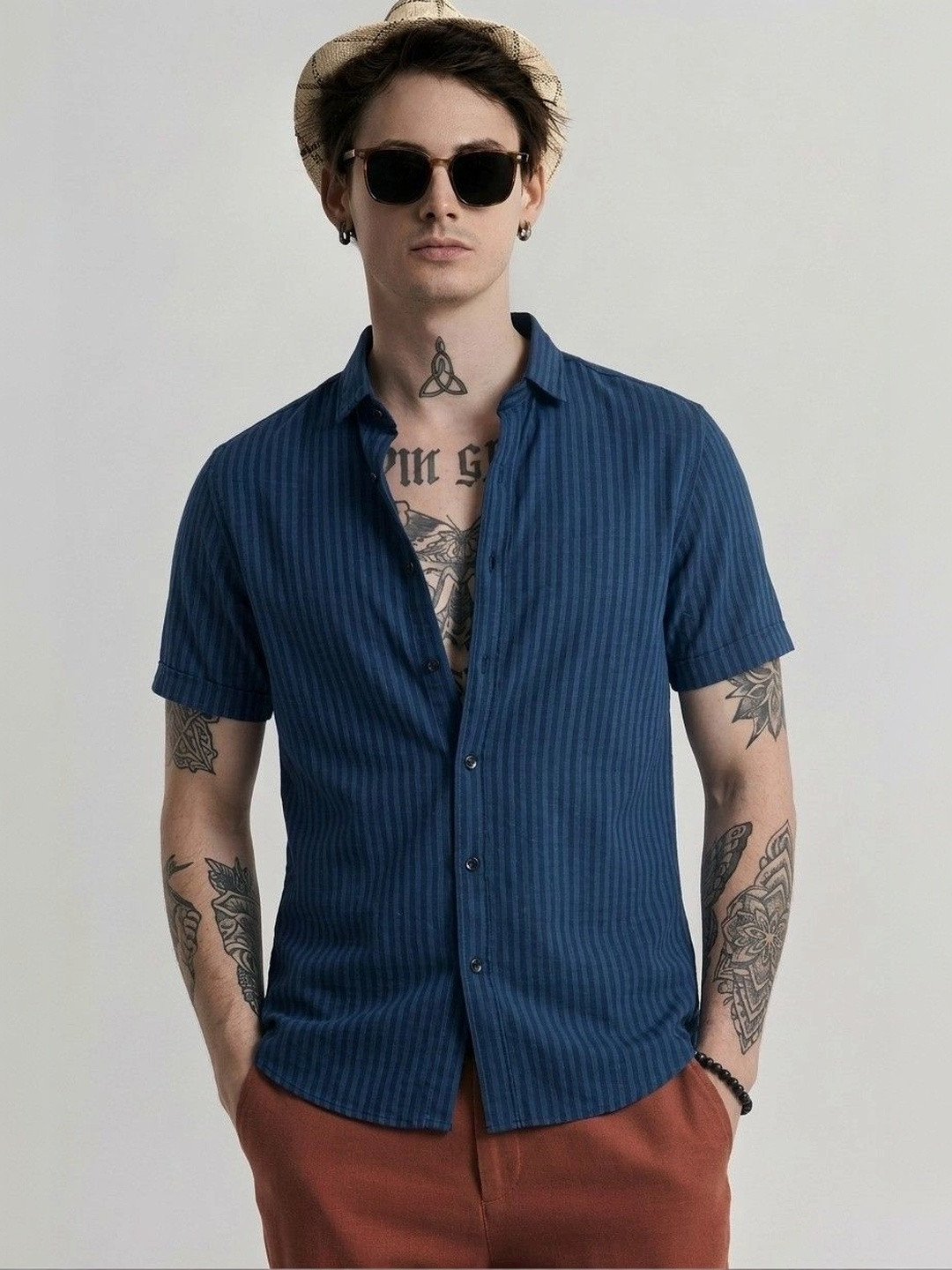 SZN Men Classic Striped Casual Shirt
