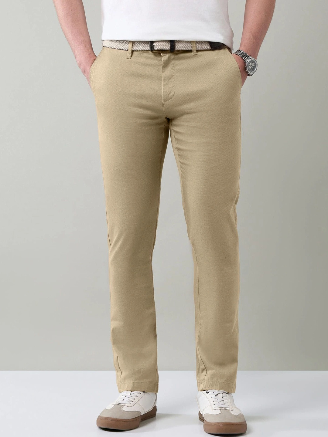 AD By Arvind Men Comfort Slim Fit Trousers