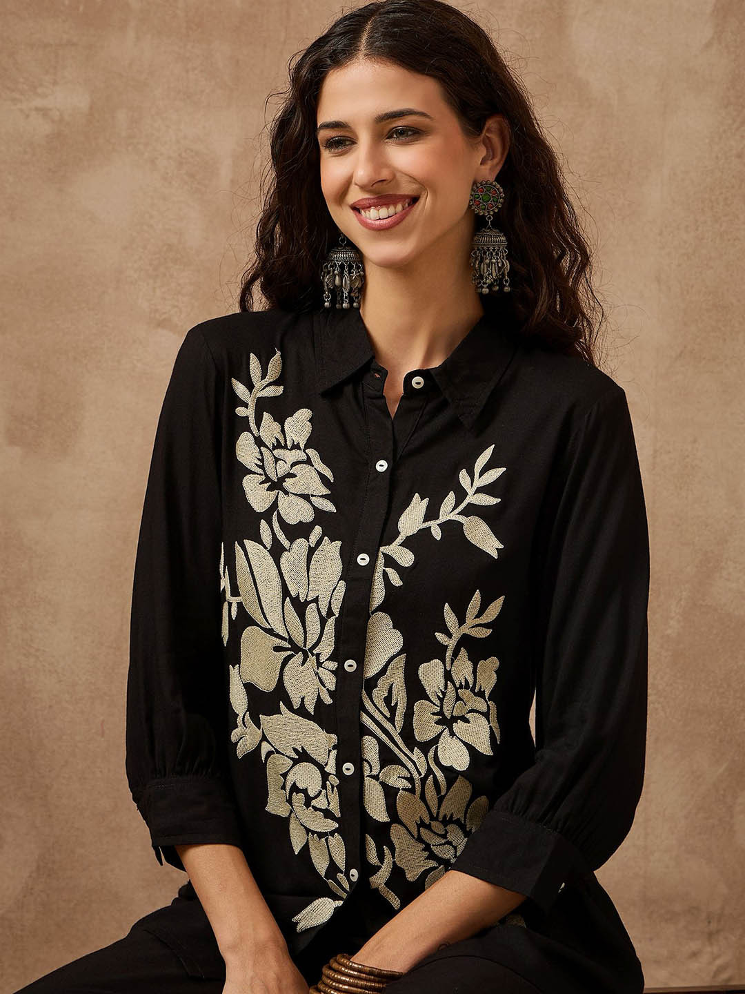 Anouk Embroidered Tunic with Trousers Co-Ords