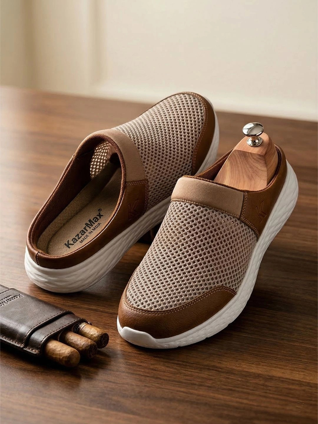 KazarMax Men Summer Breeze Tan Mule