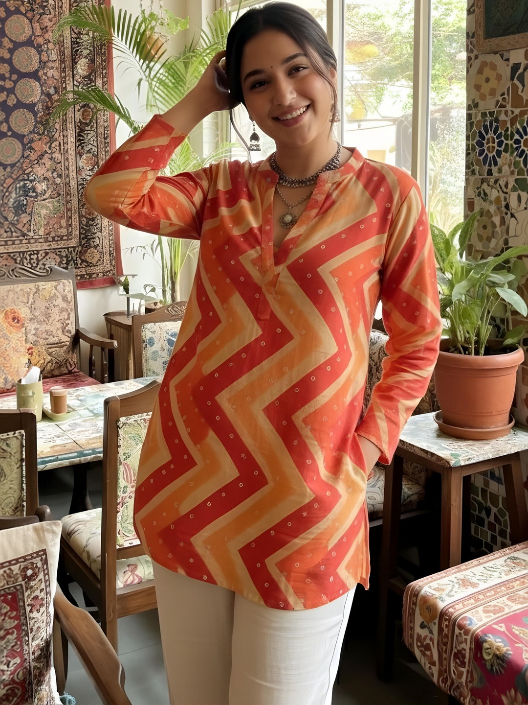 Anouk Mirage Geometric Printed Kurti