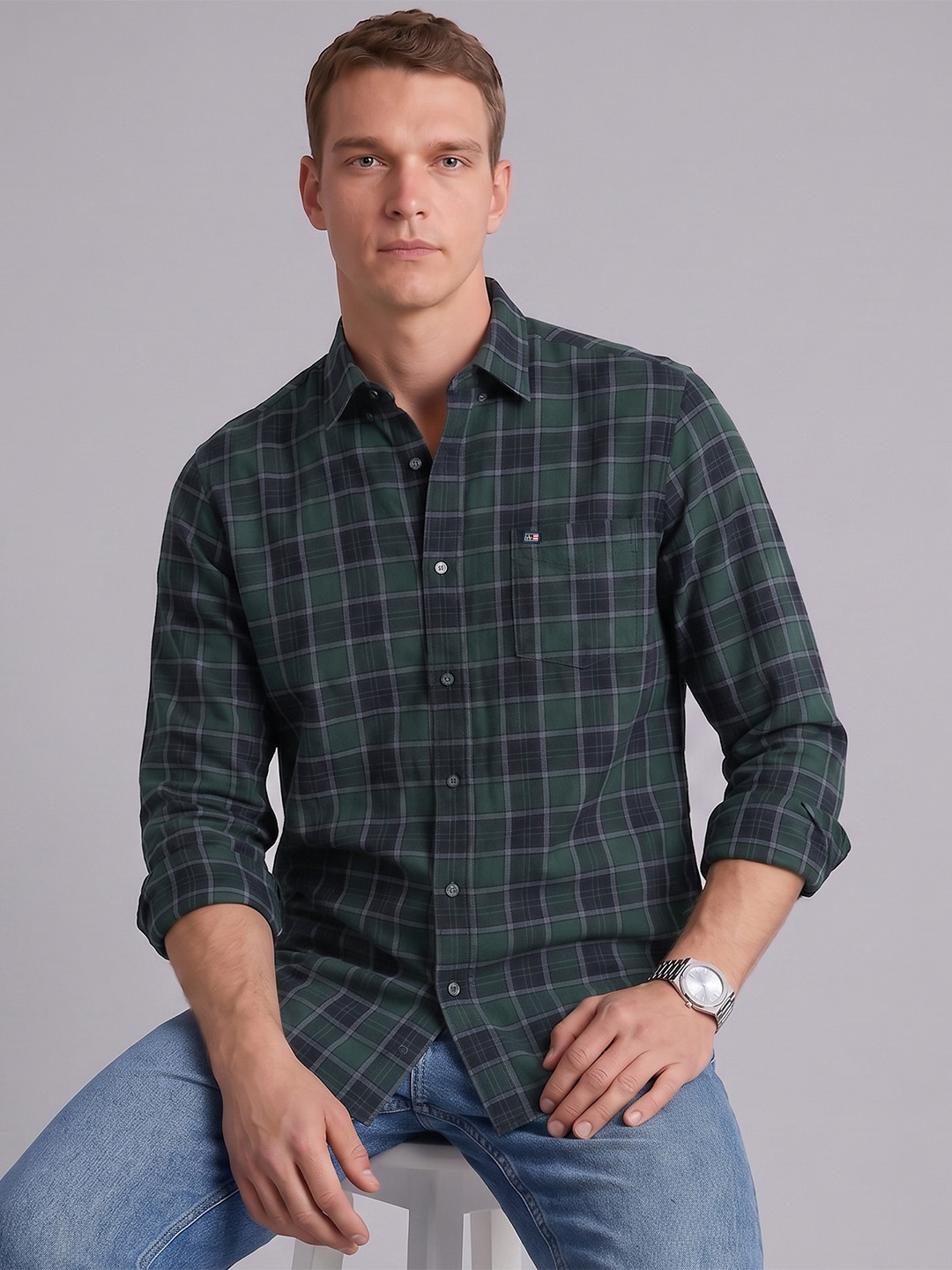 Arrow Sport Checked Casual Shirt