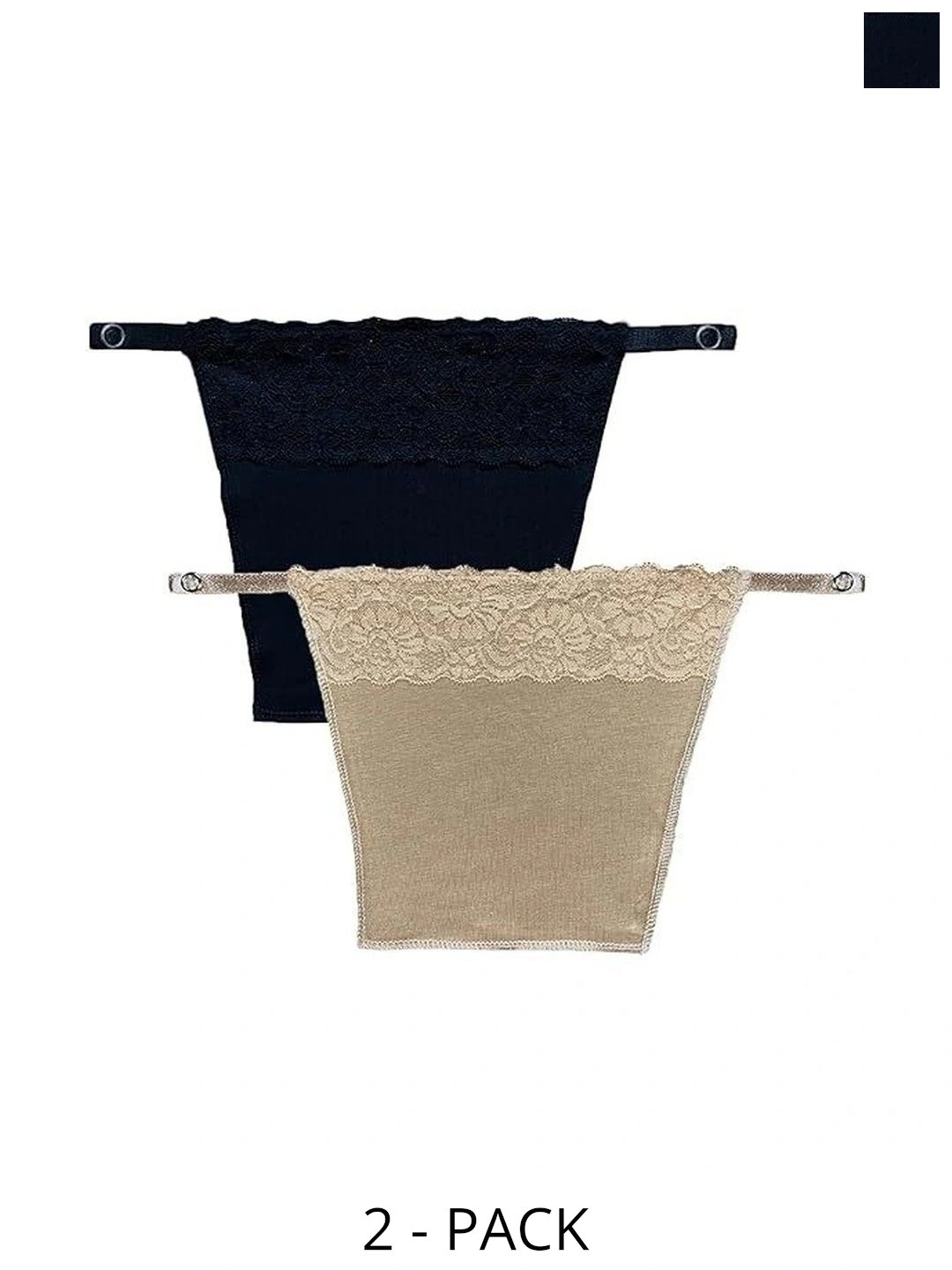 Fimalia Pack of 2 Pure Cotton Non Padded Camisoles