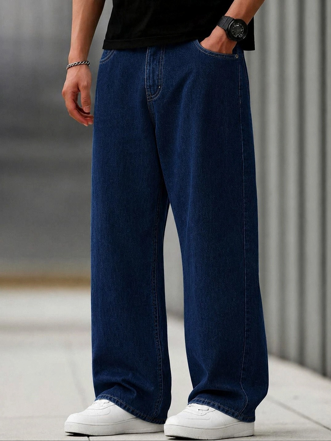 VORNIX DENIM Men Relaxed Fit Mid-Rise Stretchable Denim Jeans