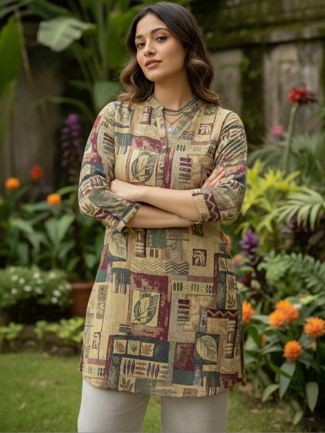 Anouk Mirage Printed Pure Cotton Blend Kurti