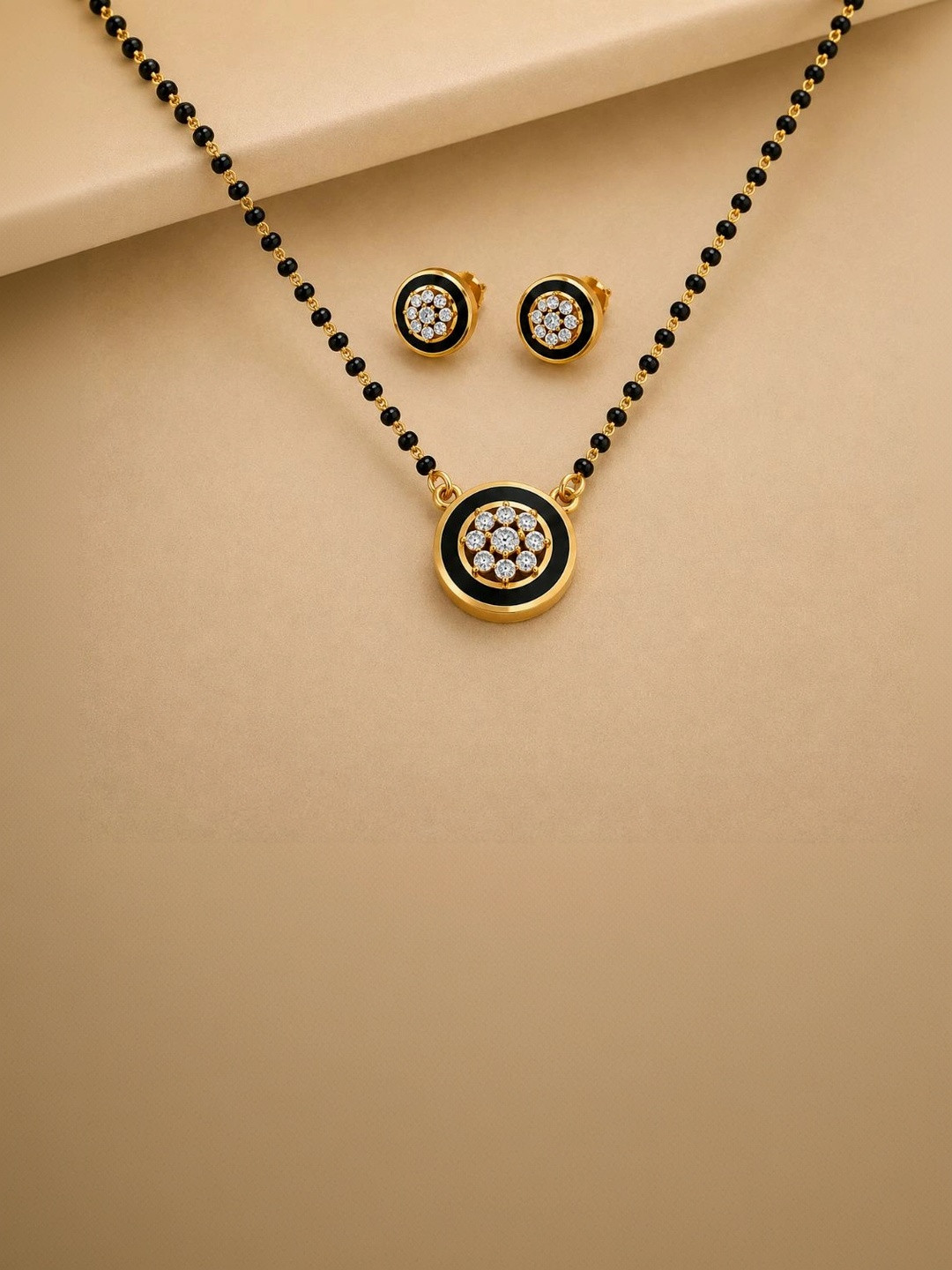 Anouk Gold-Plated Artificial Stones Mangalsutra