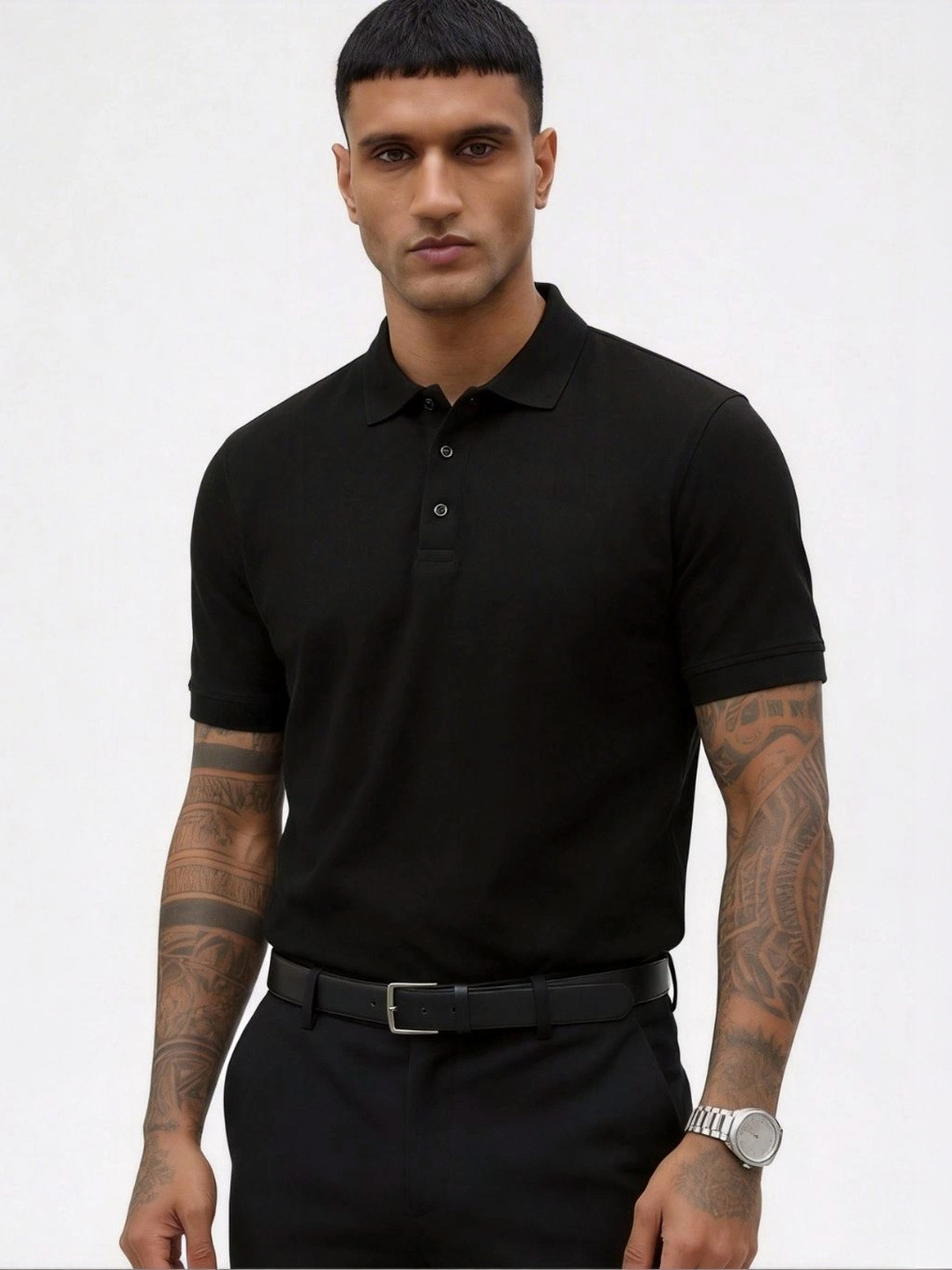 TOXA Men's Solid Half-Sleeve Light Weight Polo T-Shirt
