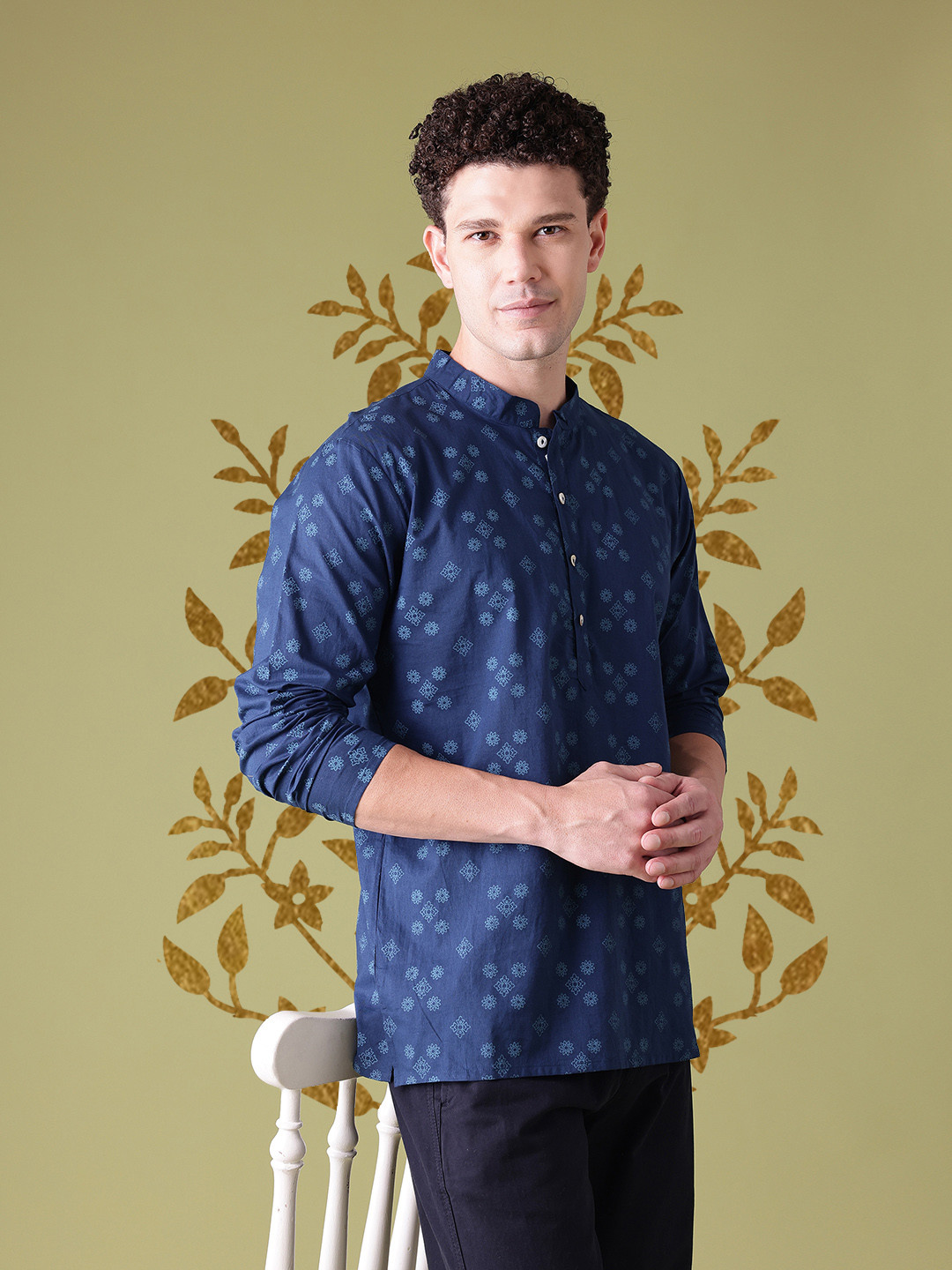 Anouk Floral Printed Pure Cotton Kurta