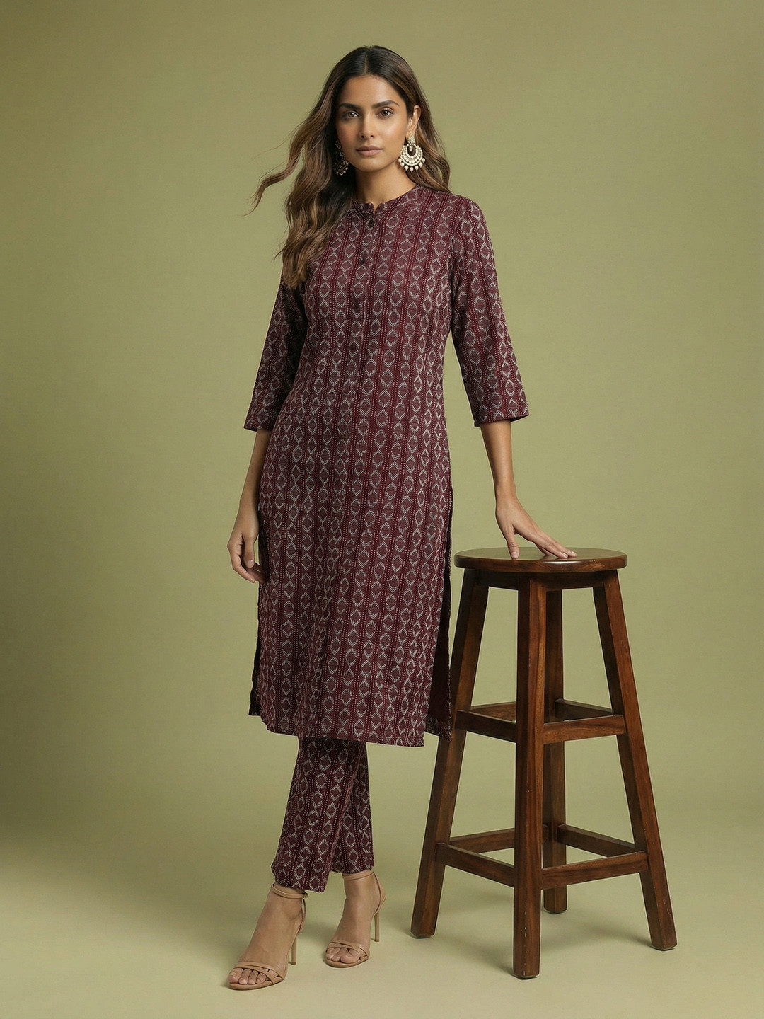 Anouk Printed Regular Kurta with Trousers