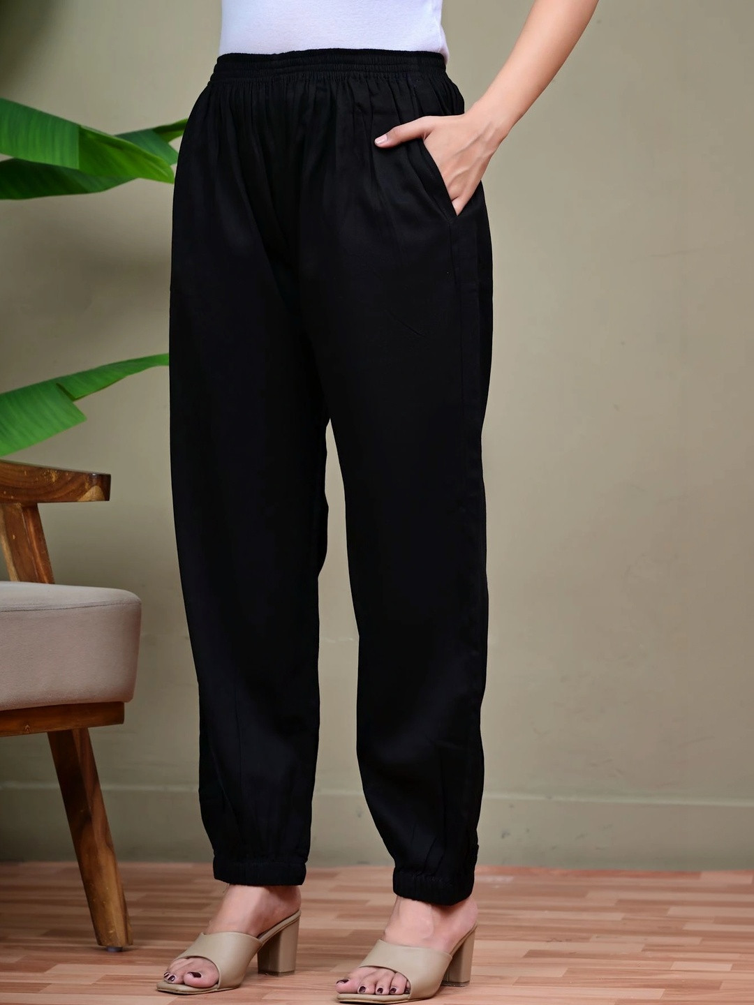 KELWA Women Regular Fit Cotton Trouser