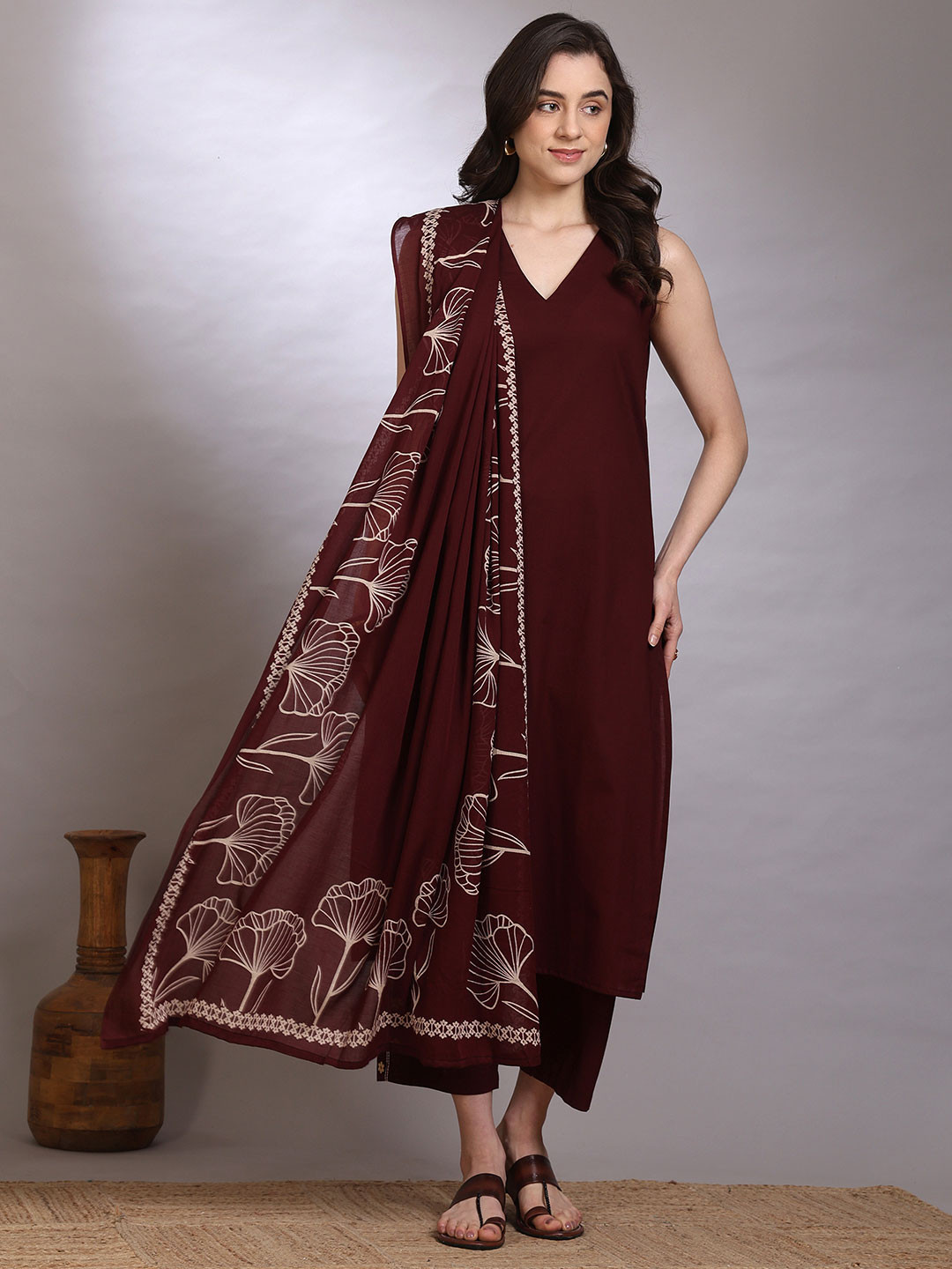 Anouk Women Regular Kurta with Trousers & With Dupatta